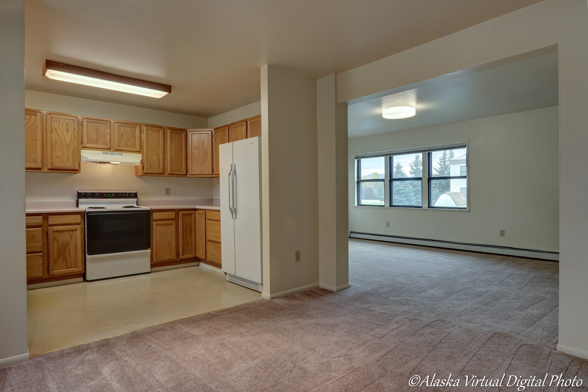 Photo of Kitchen flowing into Dining Room