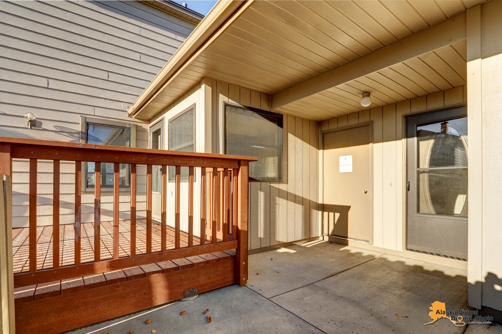 side entrance of Denali home