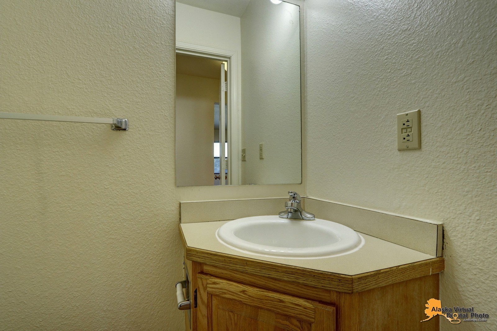 Bathroom with single sink