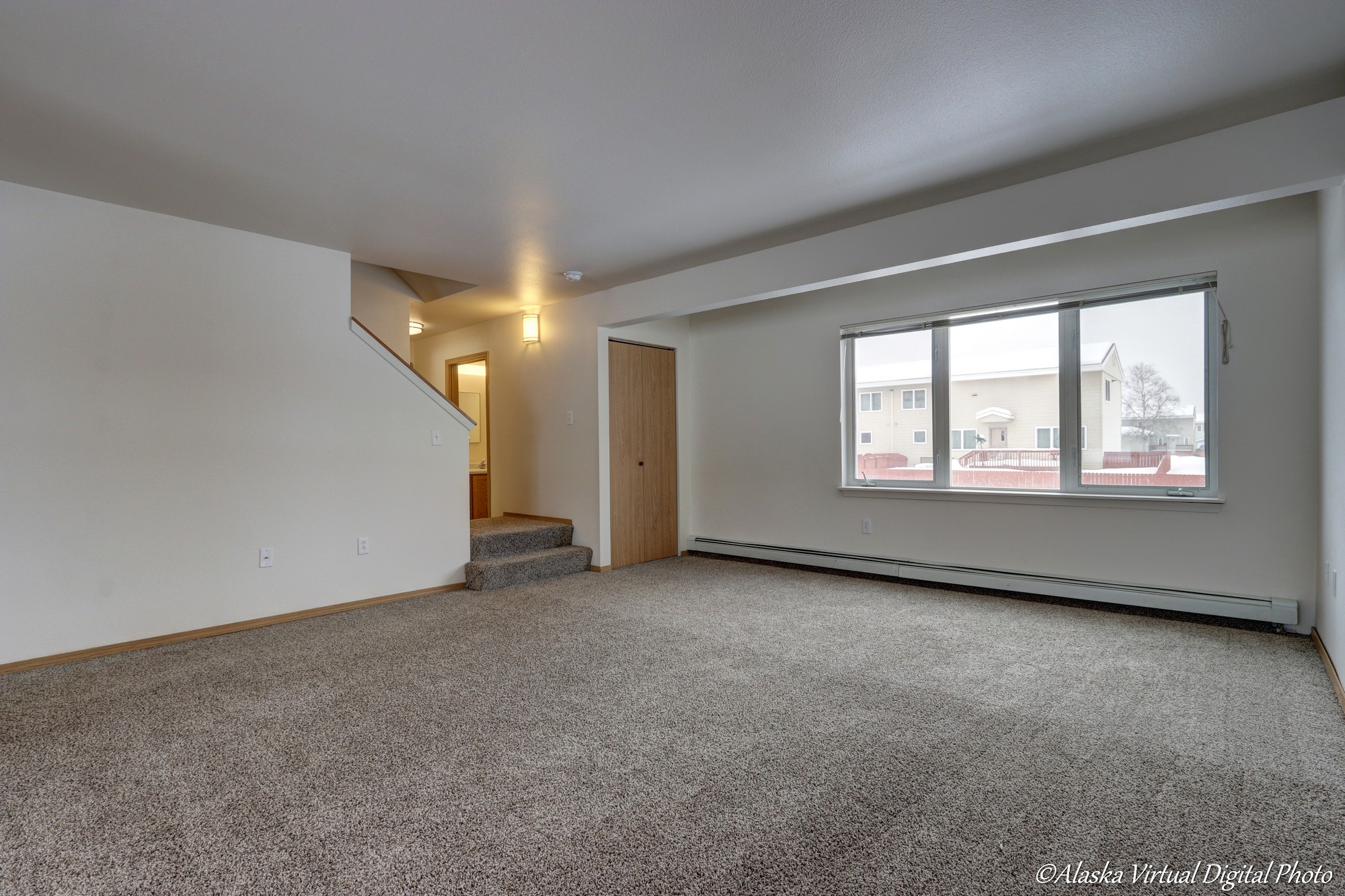 large living area with large windows