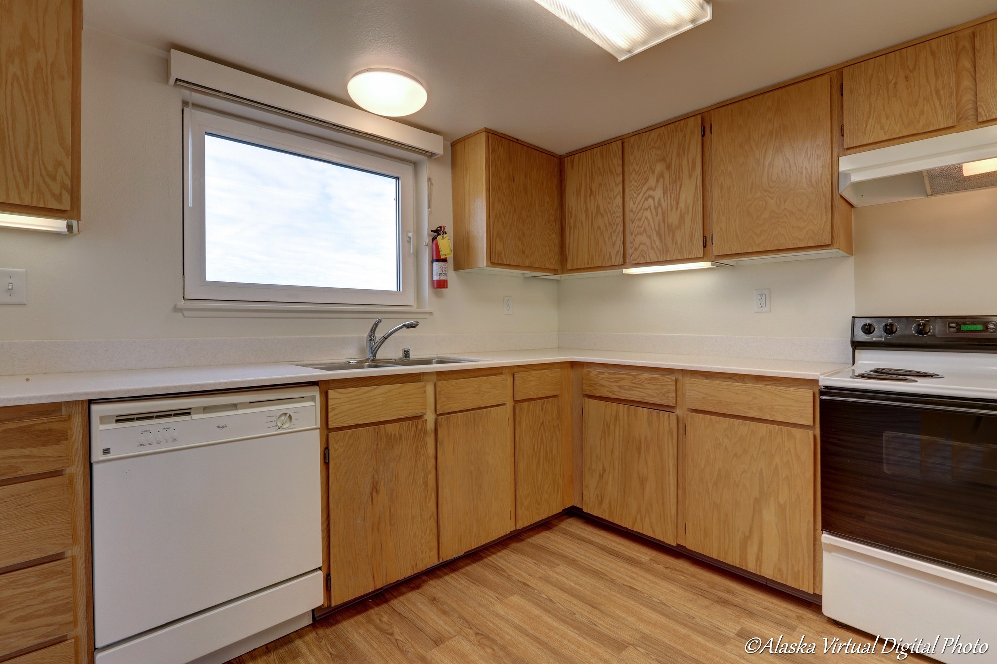 large window over sink