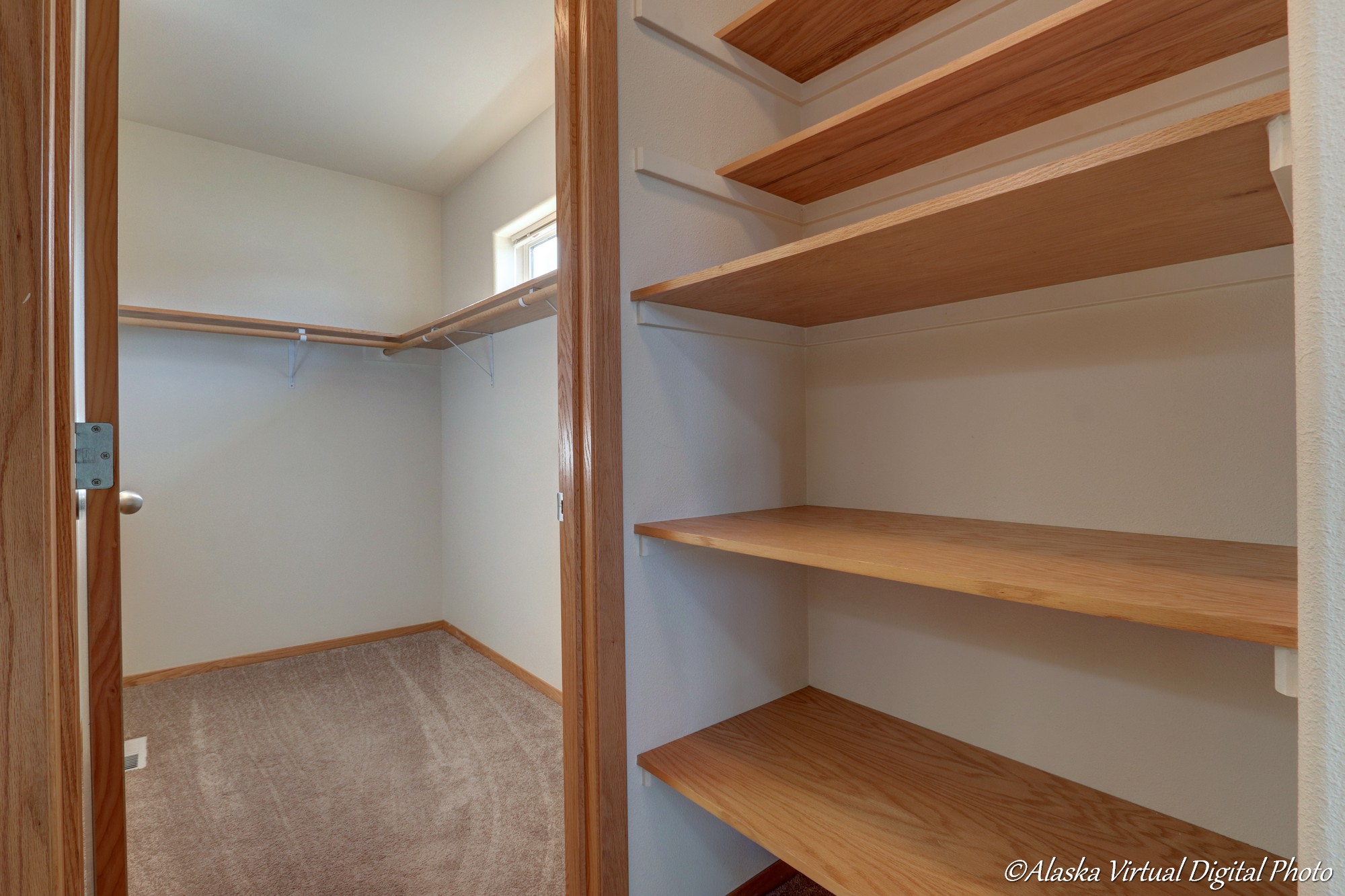 Walk in master closet