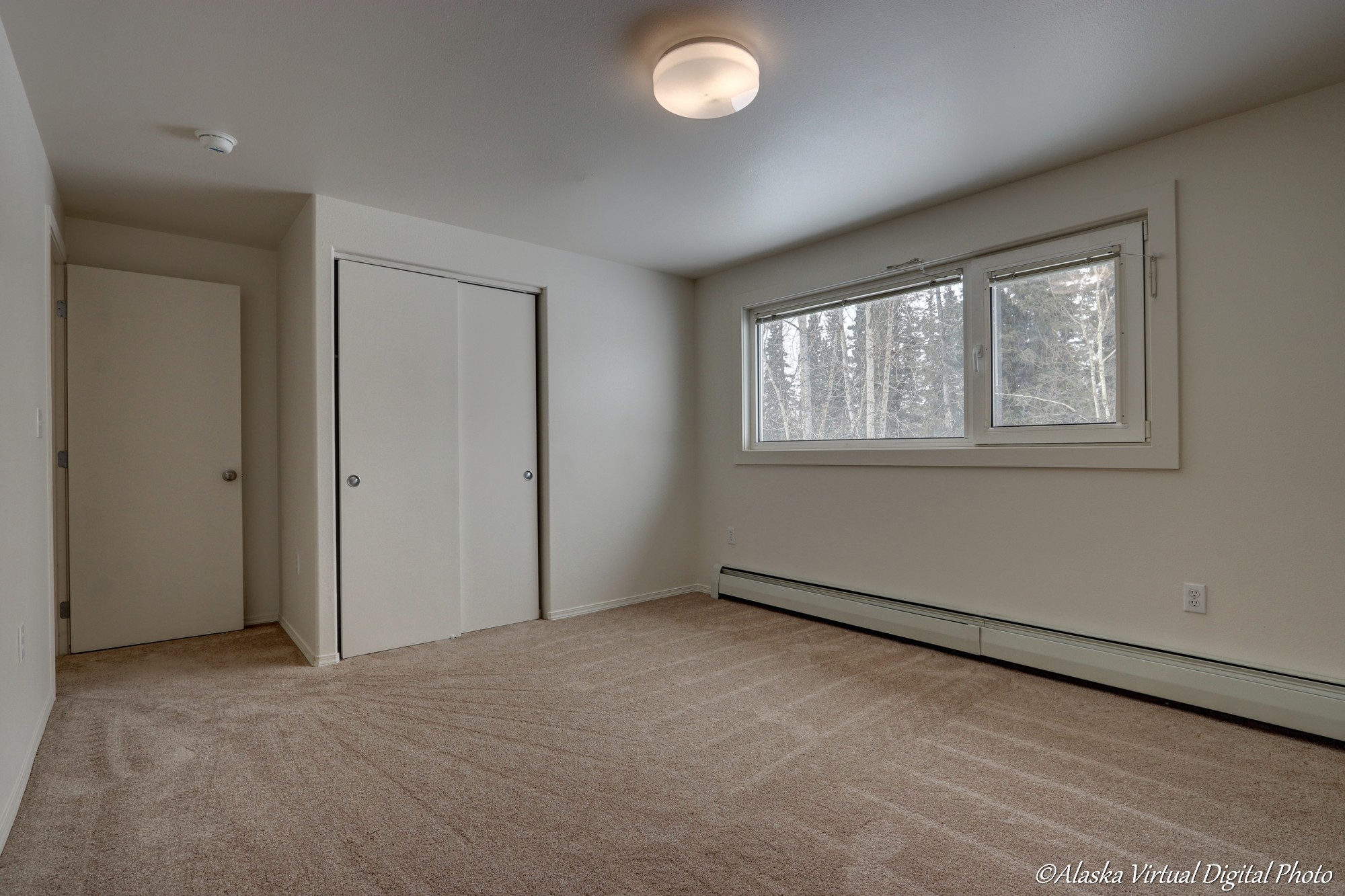 bedroom with closet and windows