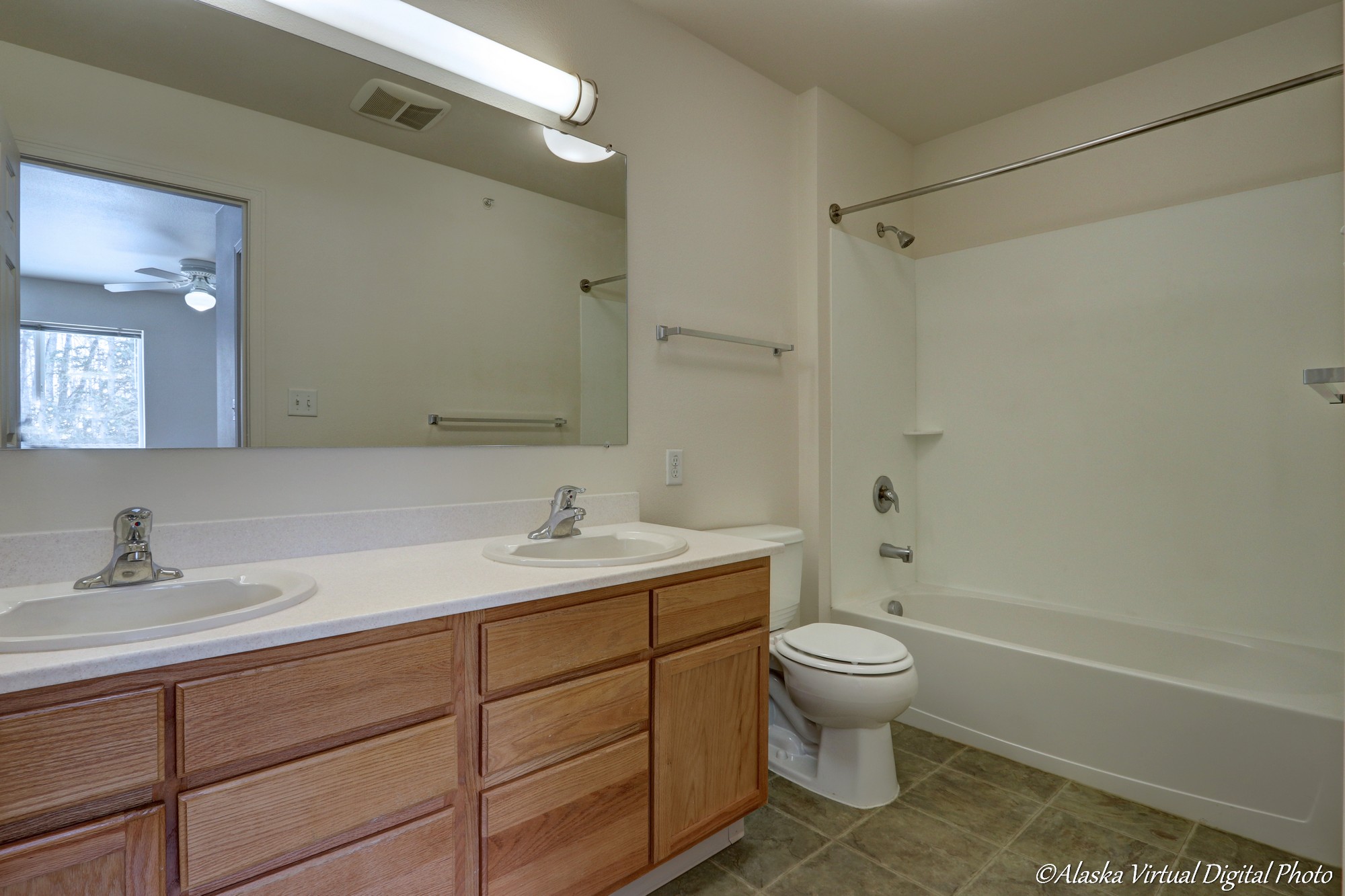 bathroom with double sink