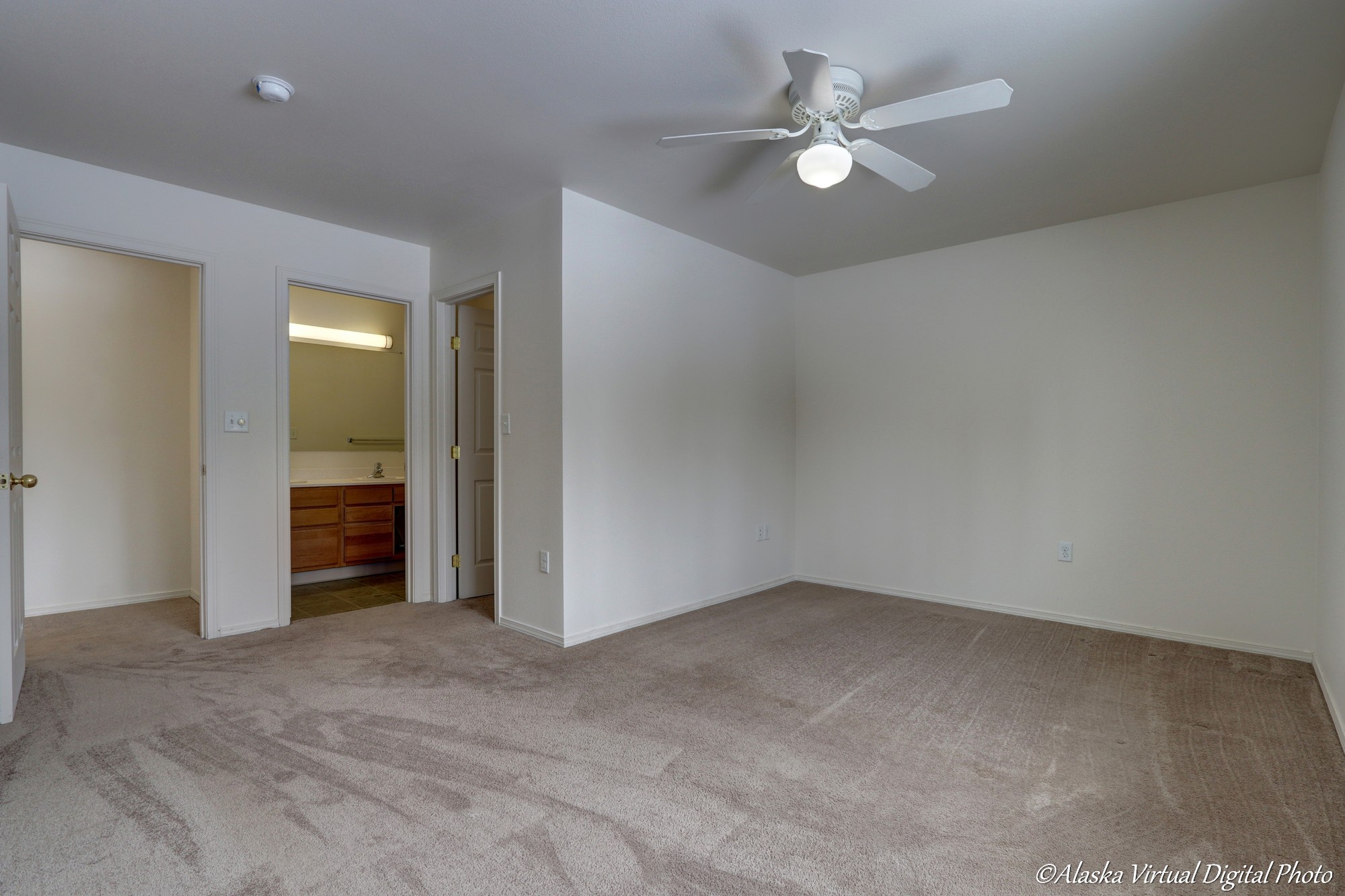 master bedroom with bathroom