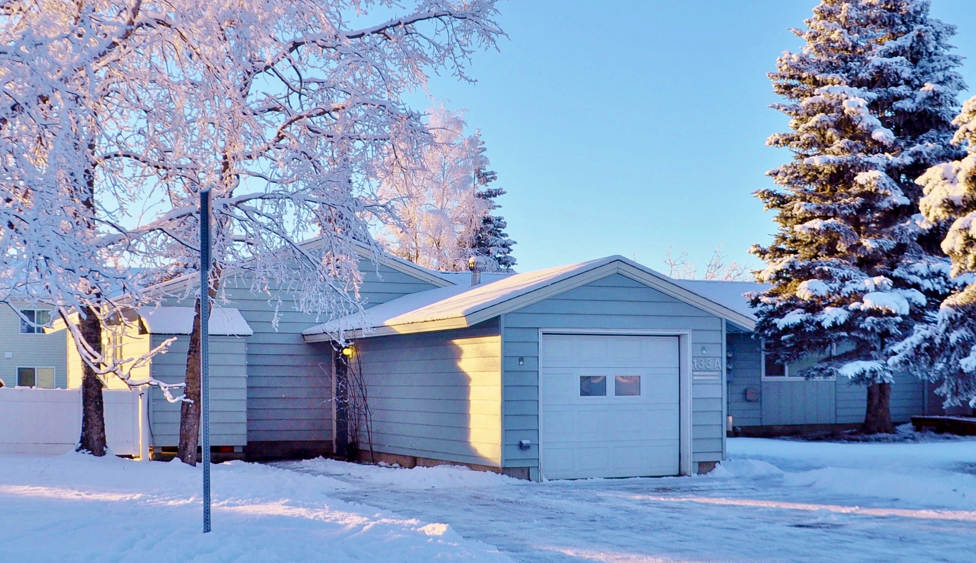 Domestic winter scene in Alaska on Joint Base Elmendorf-Richardson