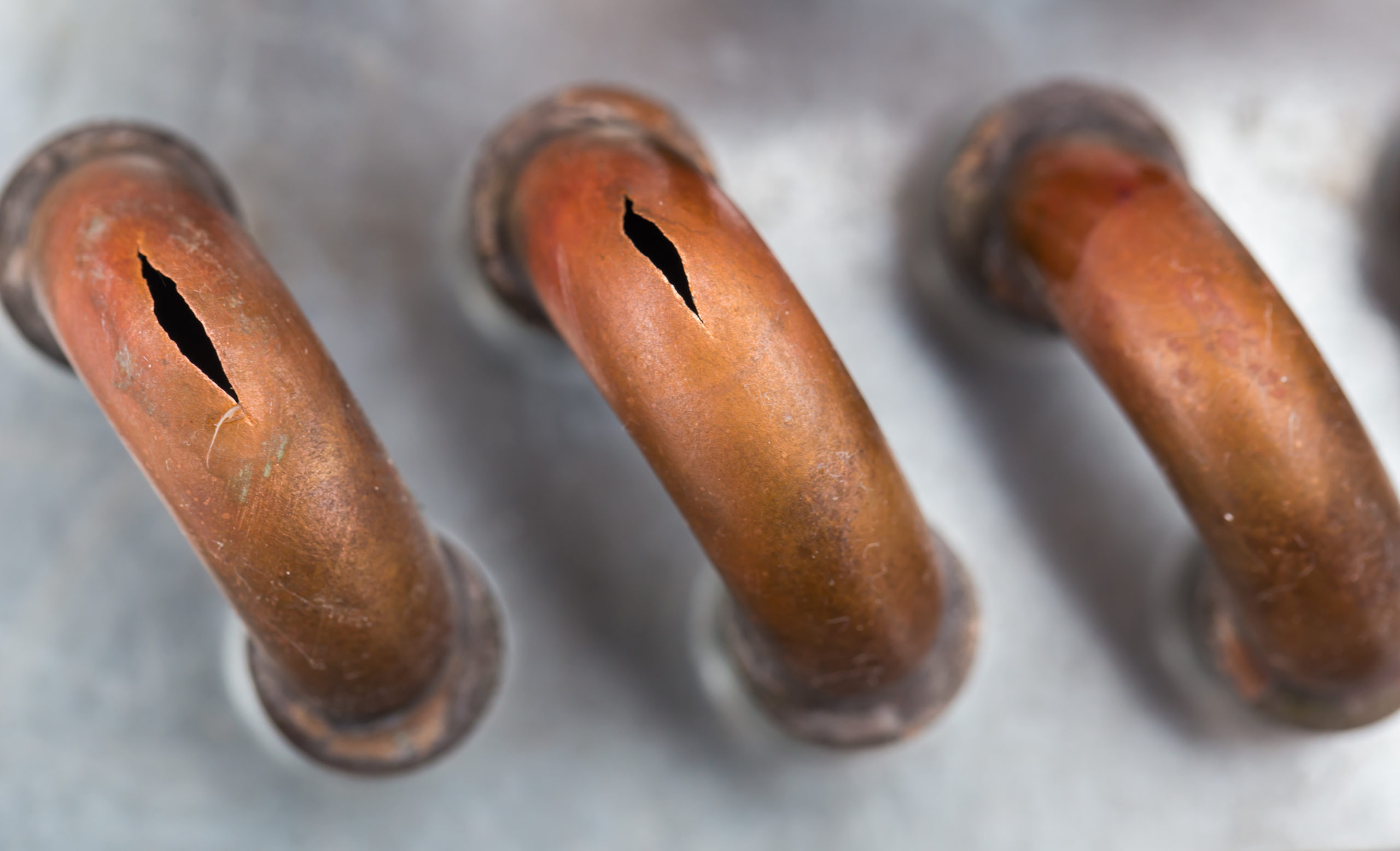 burst copper pipe