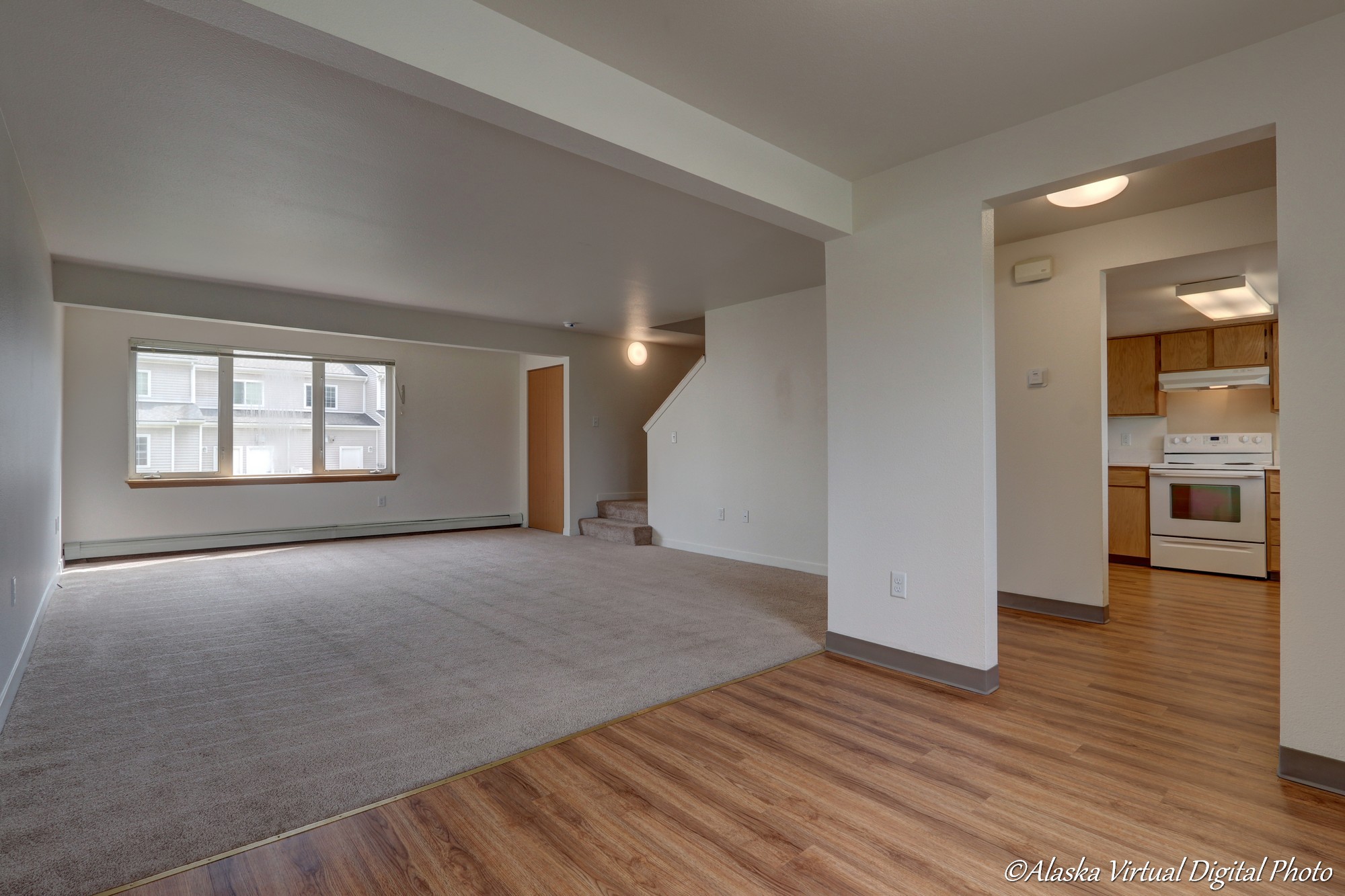 Photo of Dining room looking towards entry of home