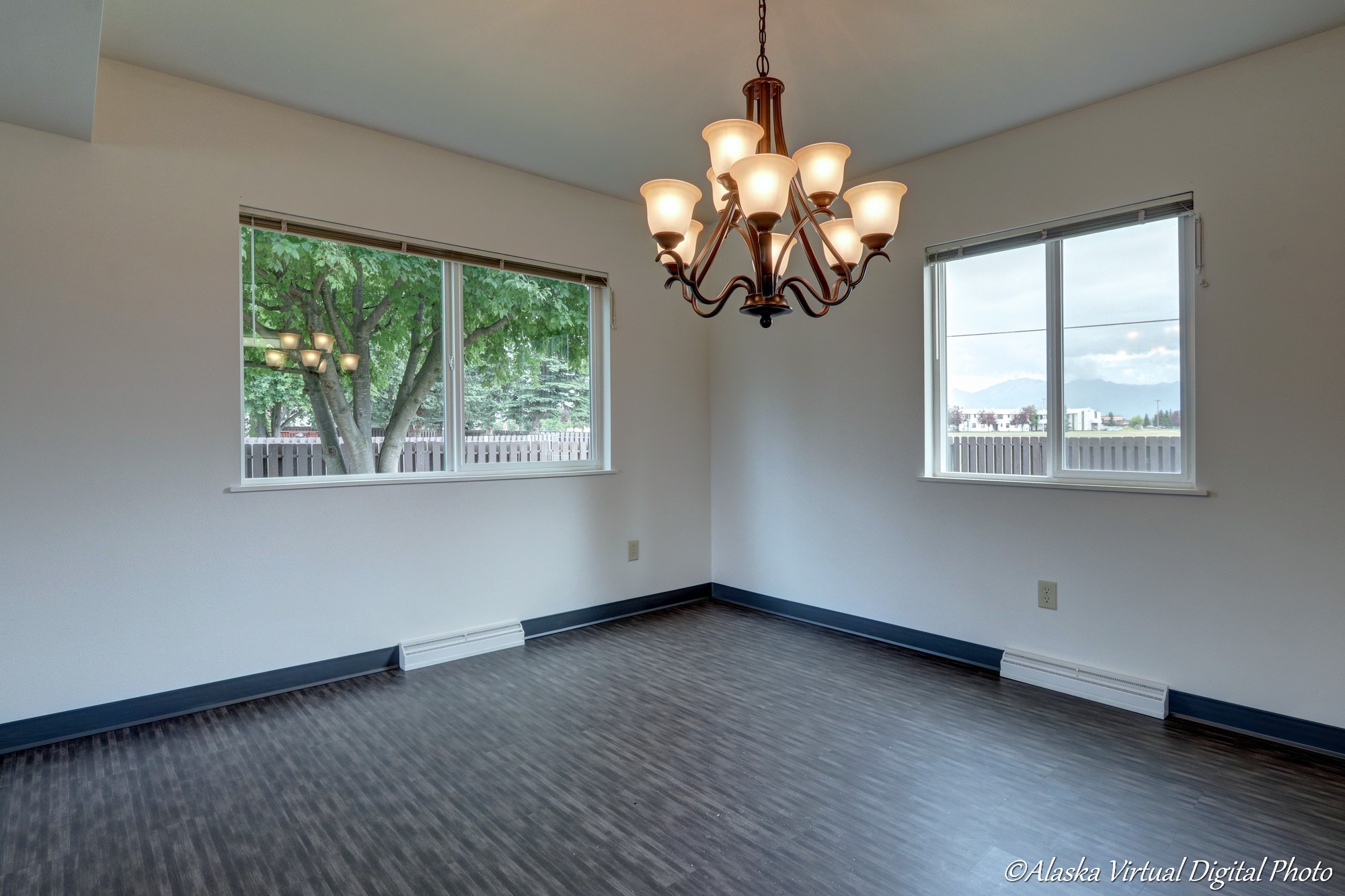 Photo of chandelier in dining room