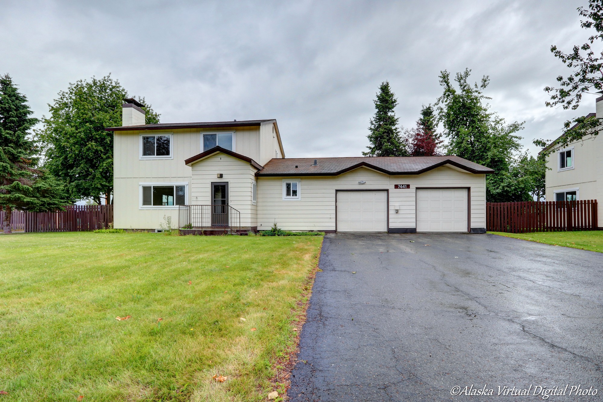 Exterior of Home with two garage doors