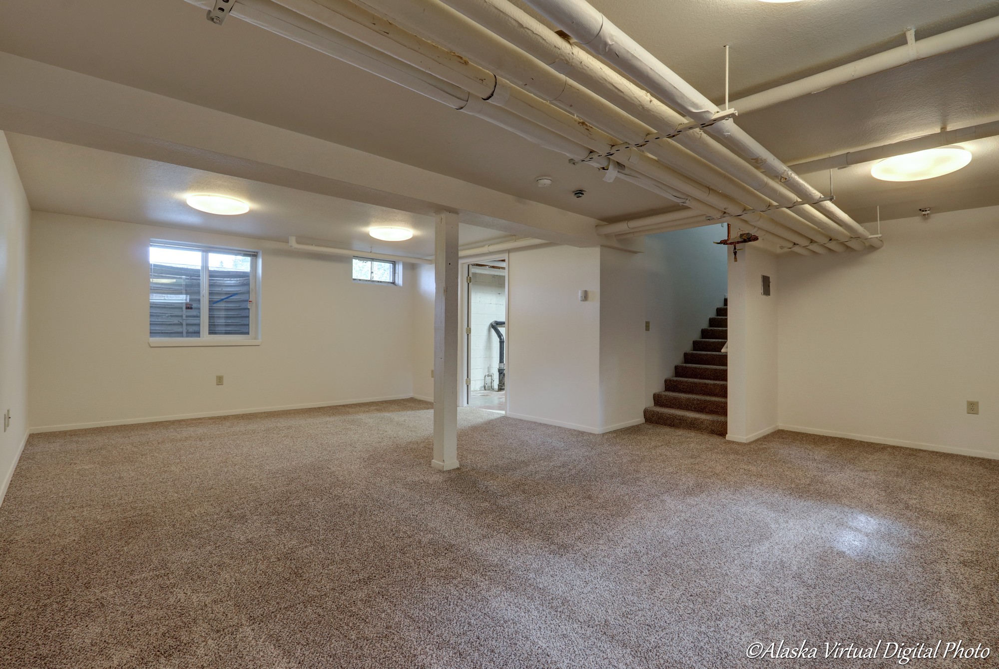 Photo of Carpeted basement