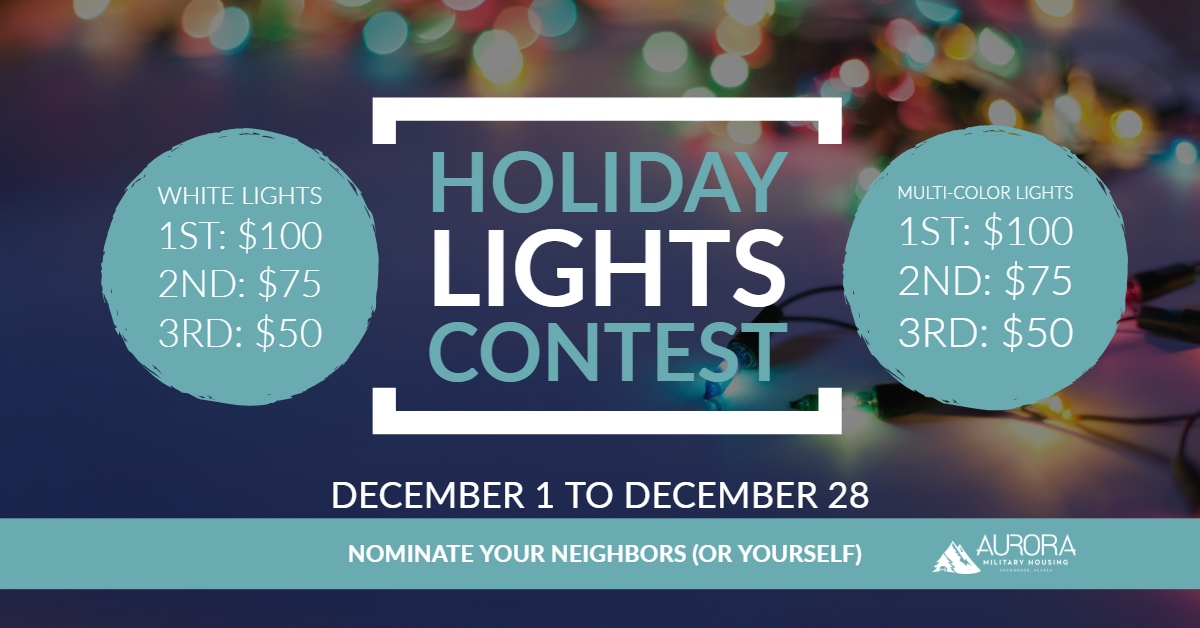 Holiday Lights Contest runs from Dec 1 to Dec 28
