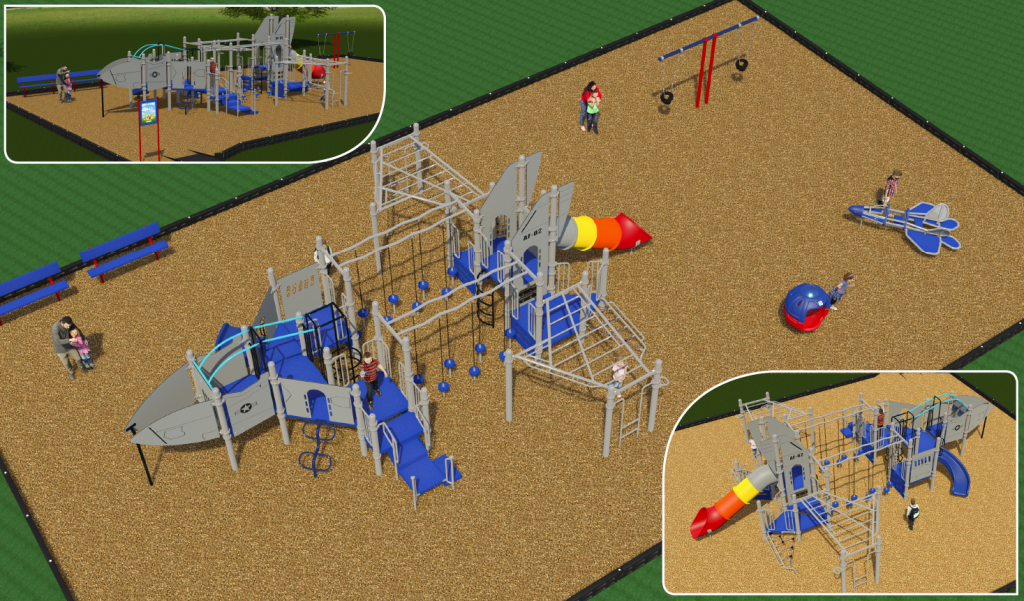 Graphic of proposed outer space themed playground