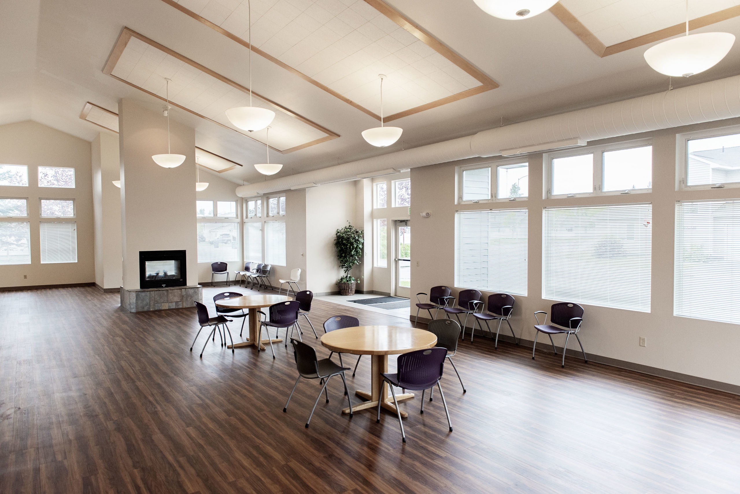 interior of sivler run community center, seating area