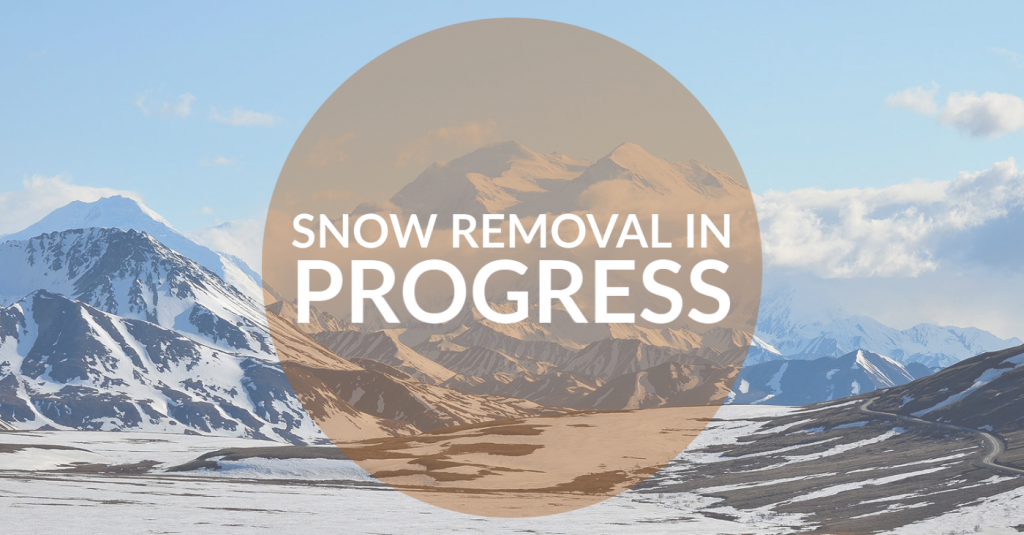 snow removal in progress graphic