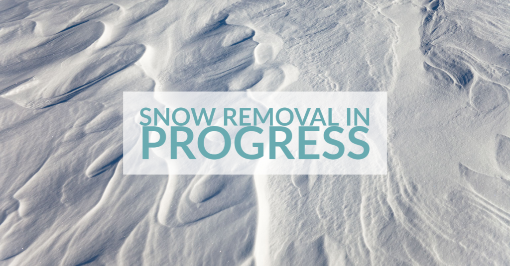 snow removal in progress graphic