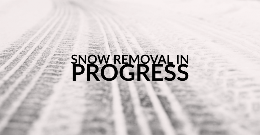 snow removal in progress graphic