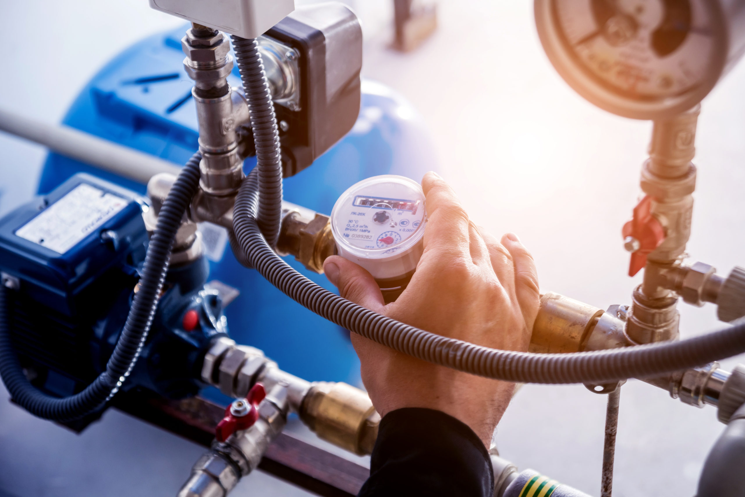 technician checking hvac infrastructure