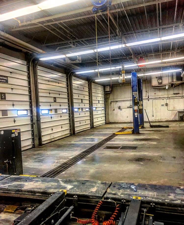 empty picture of auto shop bays