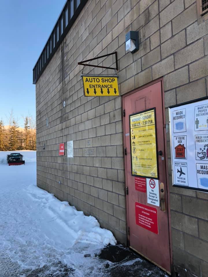 shot of entrance to autoshop