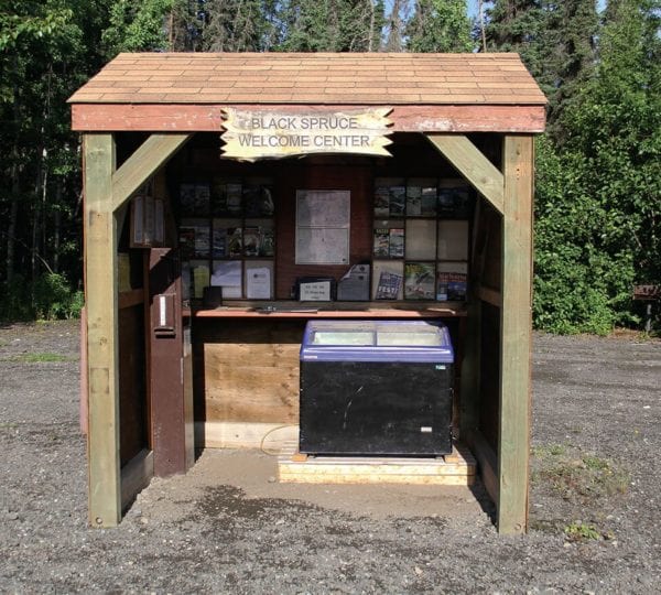 Information hut for black spruce campground