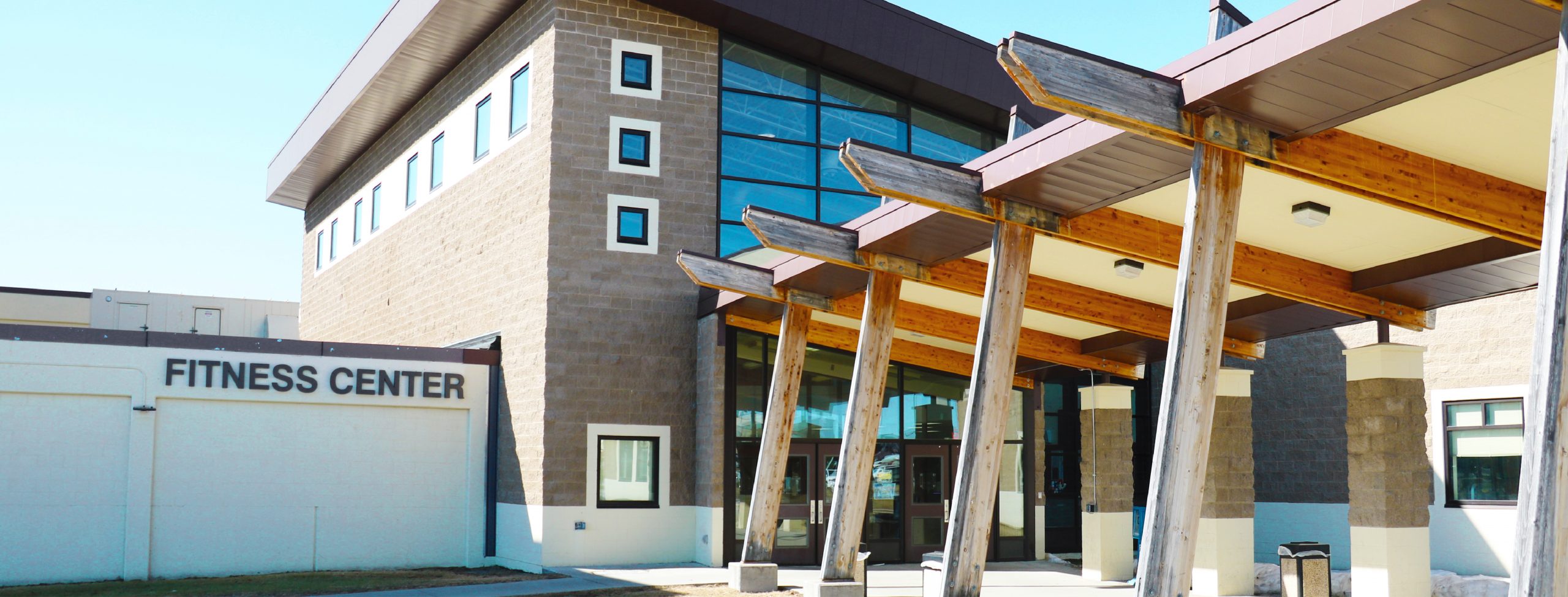 daytime exterior photo of elmendorf fitness center