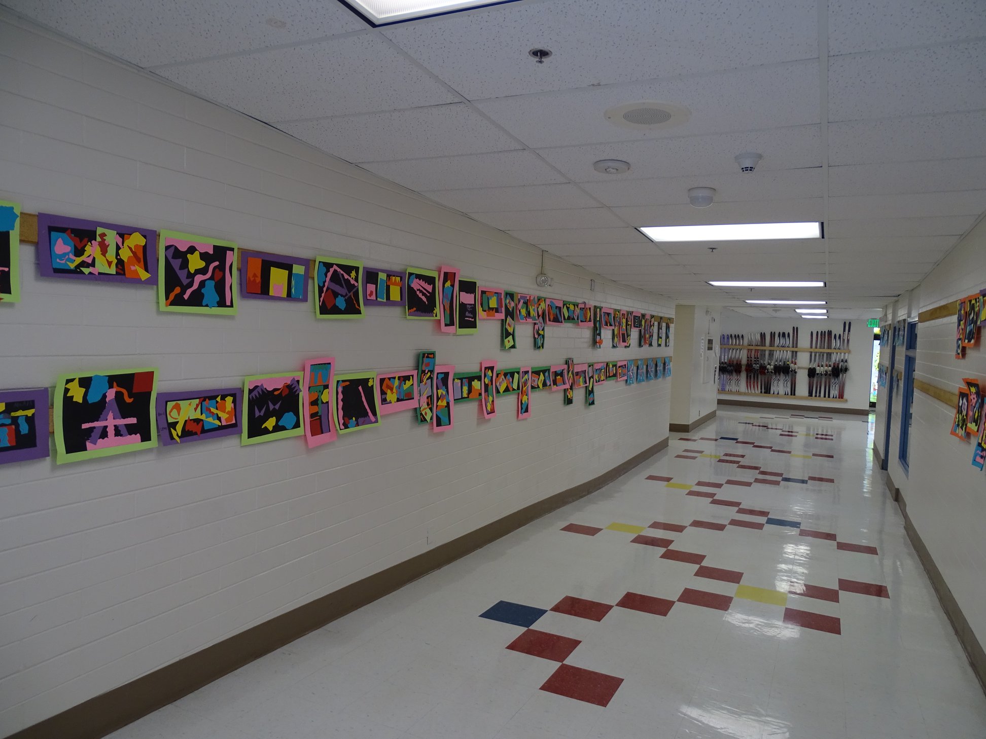 view of empty hall at orion elementary on JBER